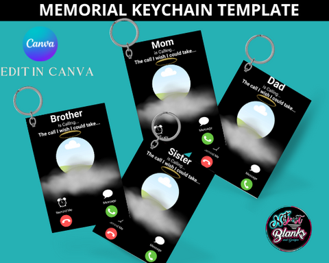 Memorial Keychain Template