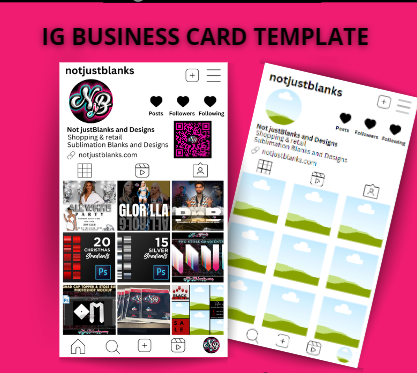 IG Business Card Template| Business Card| Canva Pro Template | Template| Digital Download