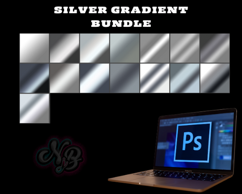 Silver Gradient Bundle | Photoshop Gradient