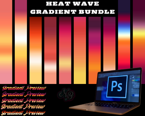 Heat Wave Gradient Bundle | Photoshop Gradient